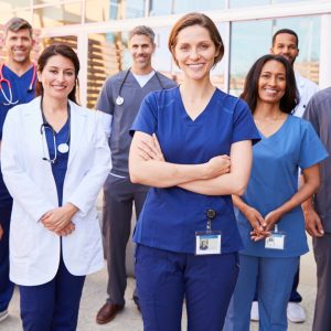 health care workers standing together