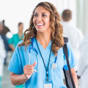 A nurse looking forward to her day